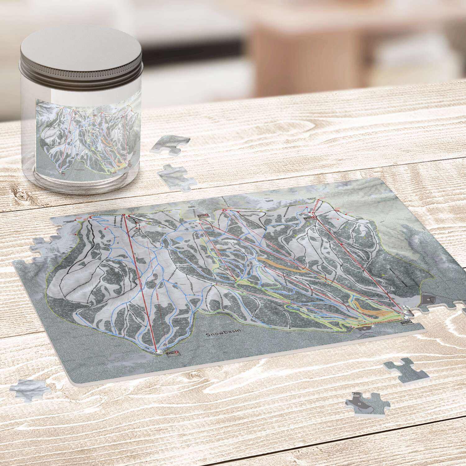 Snowbasin, Utah Ski Trail Map puzzle - Powderaddicts