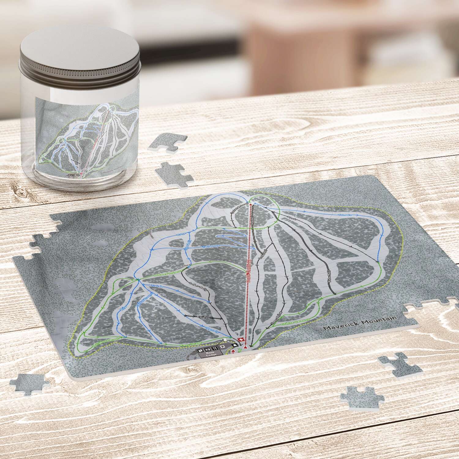 Maverick Montana Ski Trail Map Puzzle - Powderaddicts