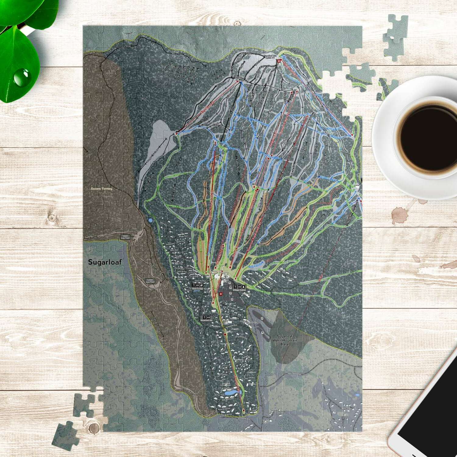 Sugarloaf, Maine Ski Trail Map Puzzle - Powderaddicts