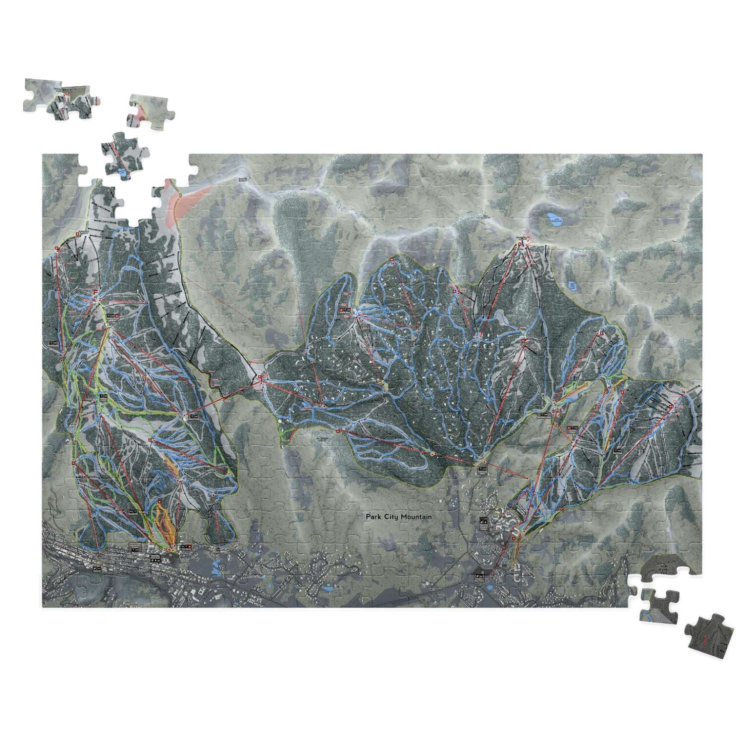Park City, Utah Ski Trail Map puzzle - Powderaddicts