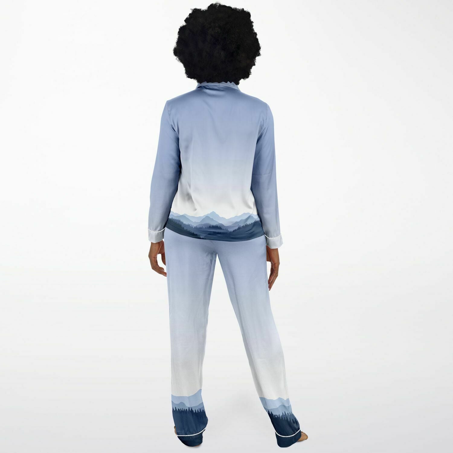 Mountain Gradient Satin Pajamas - Powderaddicts