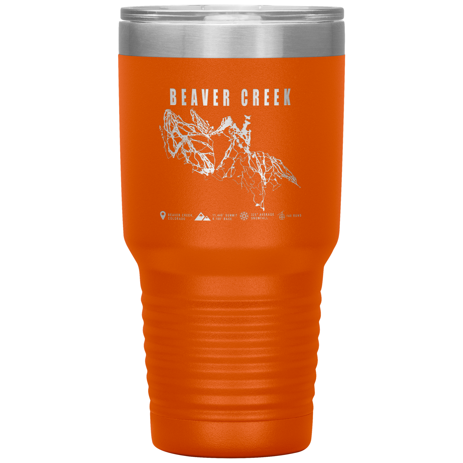 Beaver Creek Colorado Ski Trail Map 30oz Tumbler - Powderaddicts
