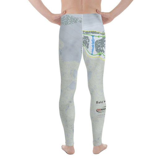 Bald Mountain, Idaho Ski Trail Map Men's Base Layer Bottom - Powderaddicts