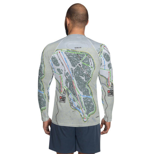 Bald Mountain, Idaho Ski Trail Map Men's Base Layer Top - Powderaddicts