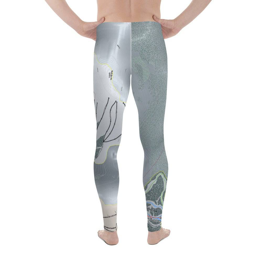Banff Sunshine, Alberta Ski Trail Map Men's Base Layer Bottom - Powderaddicts