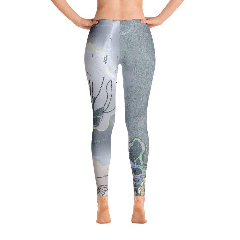 Banff Sunshine, Alberta Ski Trail Map Women's Base Layer Bottom - Powderaddicts