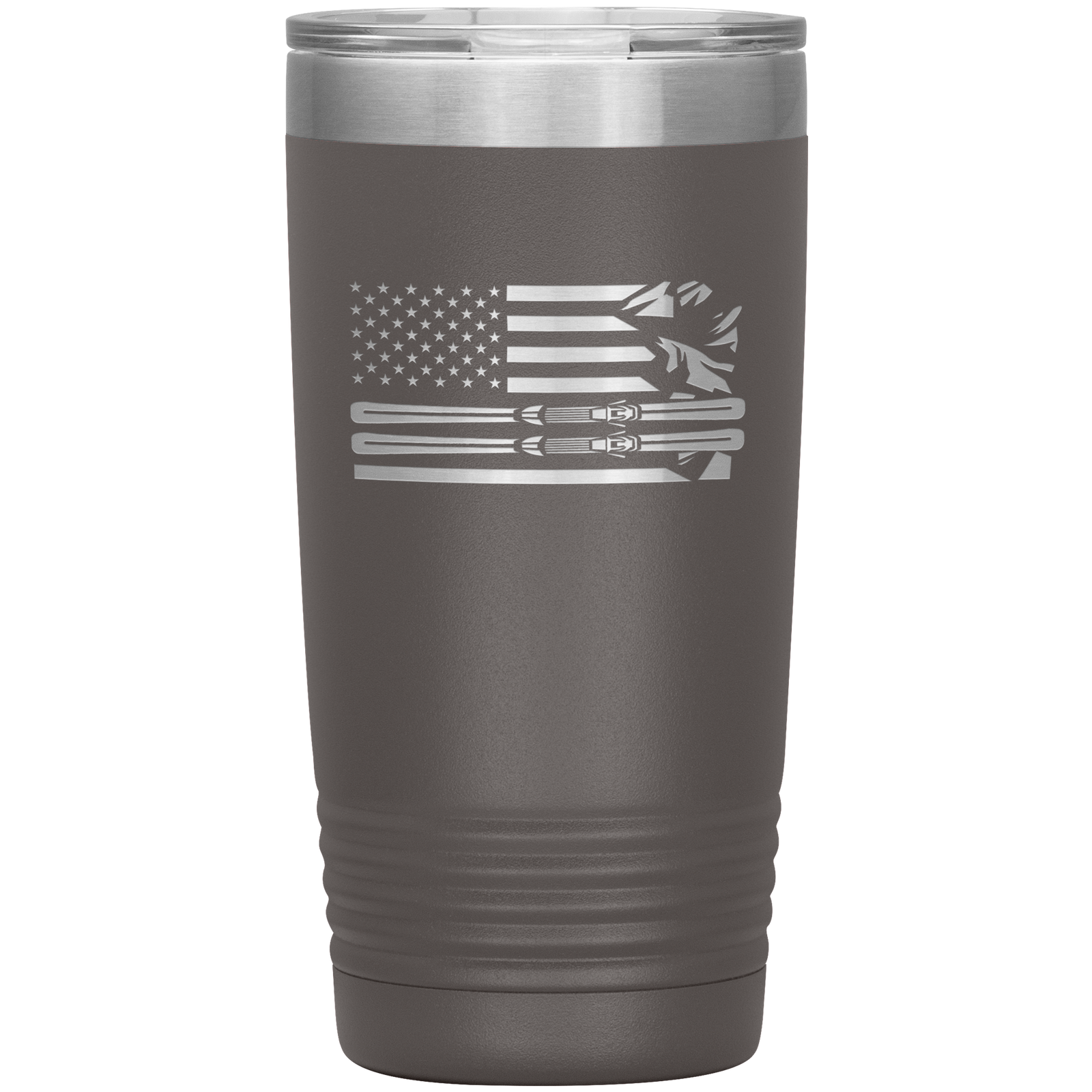 USA Ski Flag 20oz Tumbler - Powderaddicts