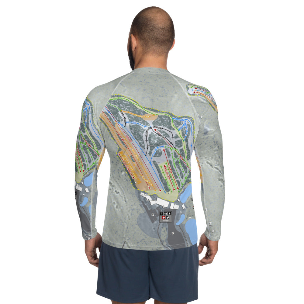 Bear Creek, Pennsylvania Ski Trail Map Men's Base Layer Top - Powderaddicts