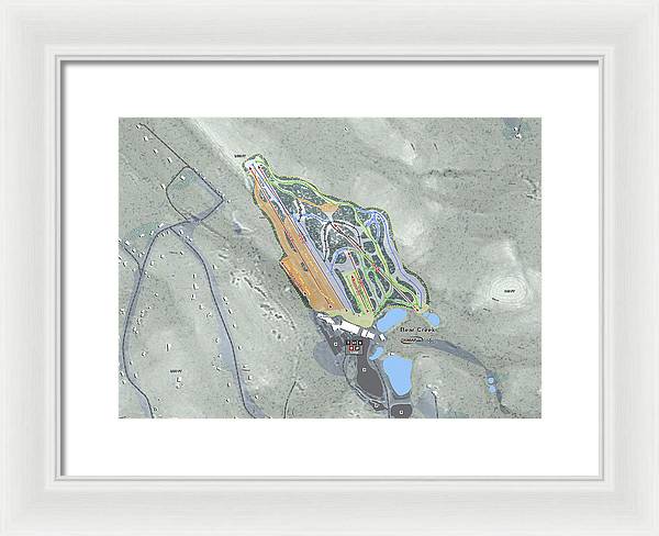 Bear Creek Ski Trail Map - Framed Print - Powderaddicts