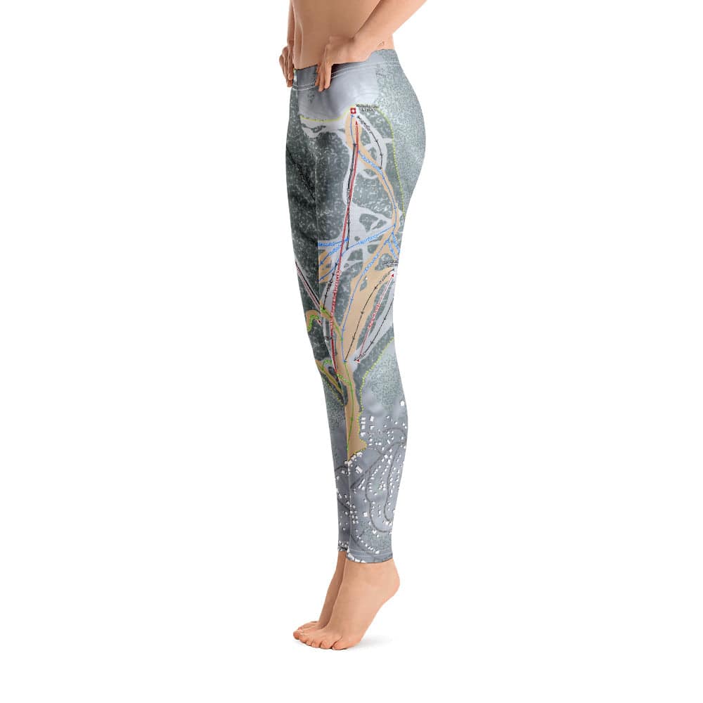 Bear Mountain, California Ski Trail Map Women's Base Layer Bottom - Powderaddicts