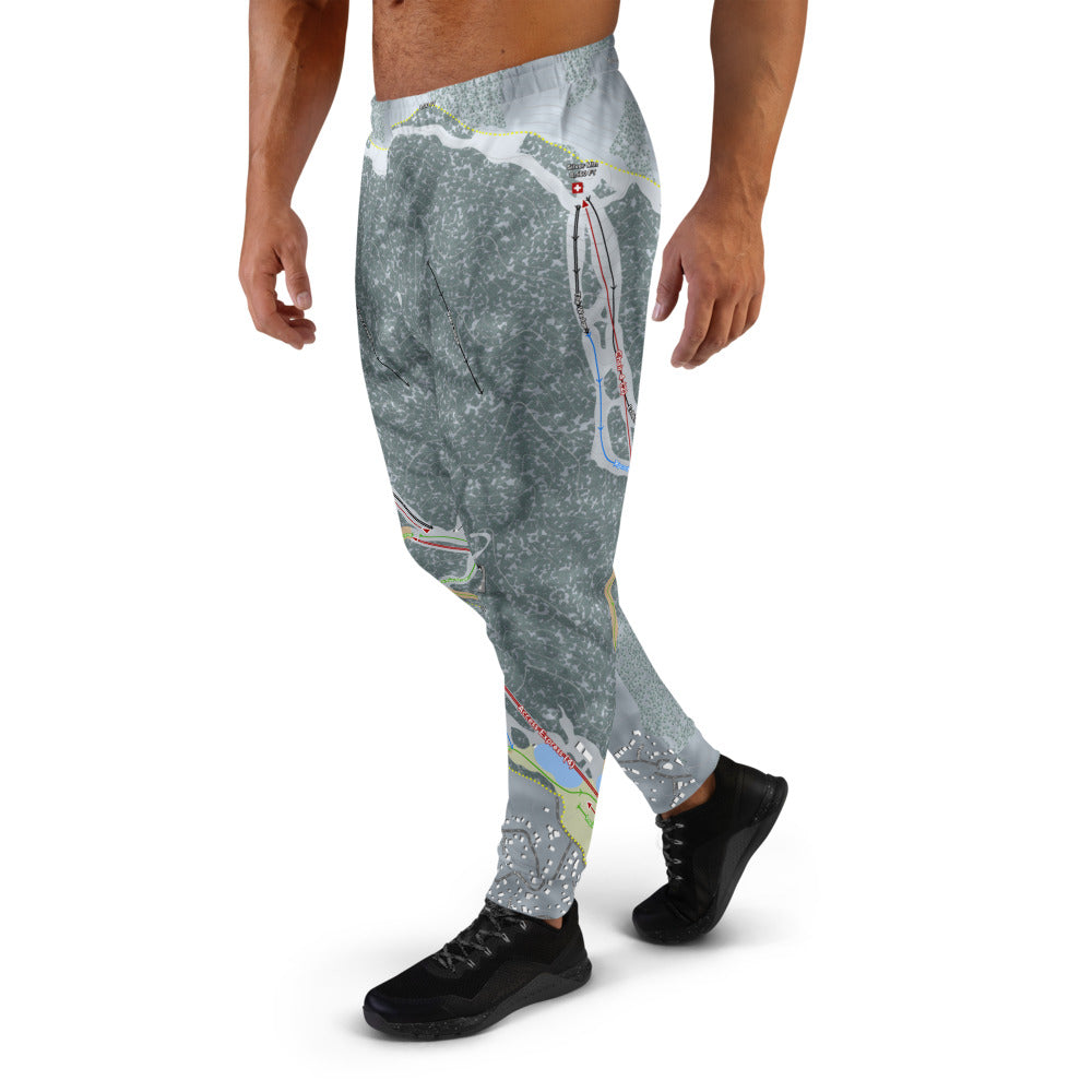 Bear Mountain & Snow Summit, California Ski Trail Map Men's Mid-Layer - Powderaddicts