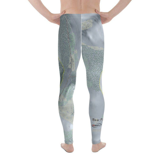 Bear Paw, Montana Ski Trail Map Men's Base Layer Bottom - Powderaddicts