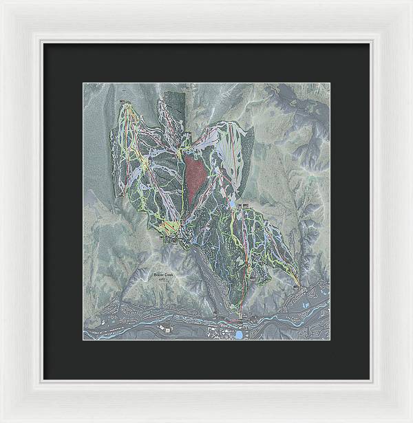 Beaver Creek Ski Trail Map - Framed Print - Powderaddicts