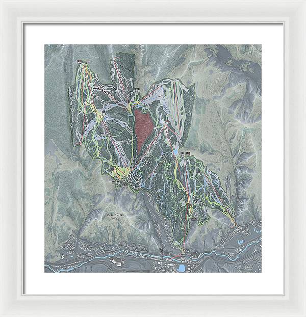 Beaver Creek Ski Trail Map - Framed Print - Powderaddicts