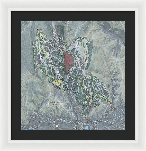 Beaver Creek Ski Trail Map - Framed Print - Powderaddicts
