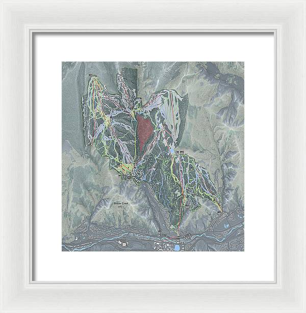 Beaver Creek Ski Trail Map - Framed Print - Powderaddicts