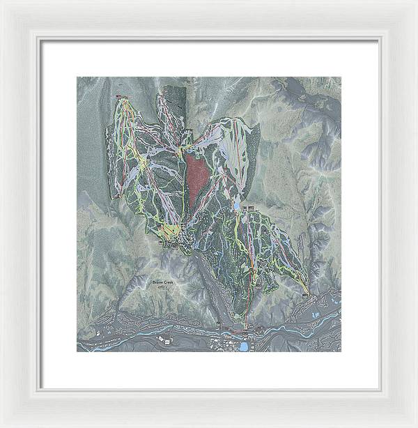 Beaver Creek Ski Trail Map - Framed Print - Powderaddicts
