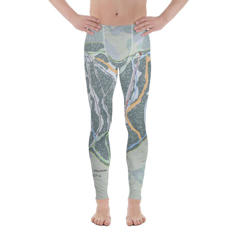 Beaver Mountain, Utah Ski Trail Map Men's Base Layer Bottom - Powderaddicts
