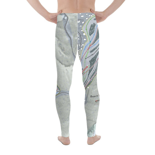 Beech Mountain, North Carolina Ski Trail Map Base Layer Bottom - Powderaddicts