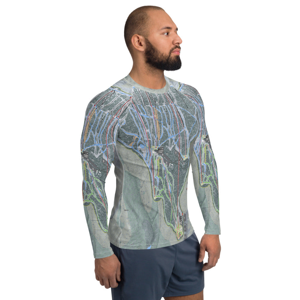 Belleayre Resort, New York Ski Trail Map Men's Base Layer Top - Powderaddicts