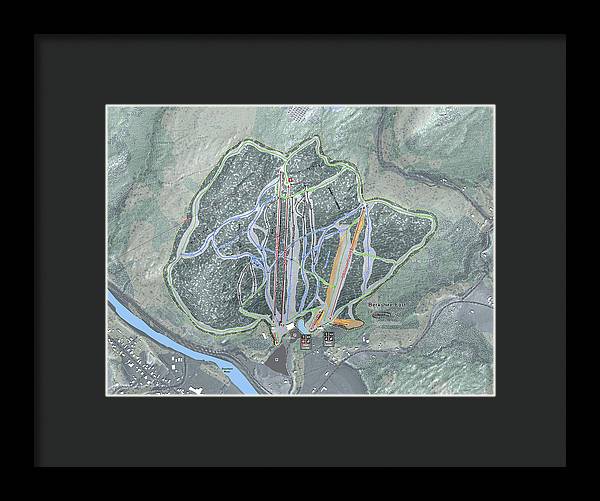 Berkshire East Ski Trail Map - Framed Print - Powderaddicts