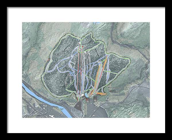 Berkshire East Ski Trail Map - Framed Print - Powderaddicts
