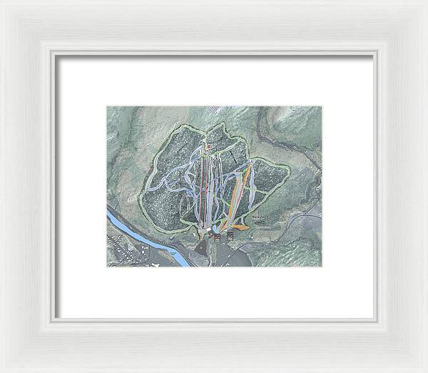 Berkshire East Ski Trail Map - Framed Print - Powderaddicts