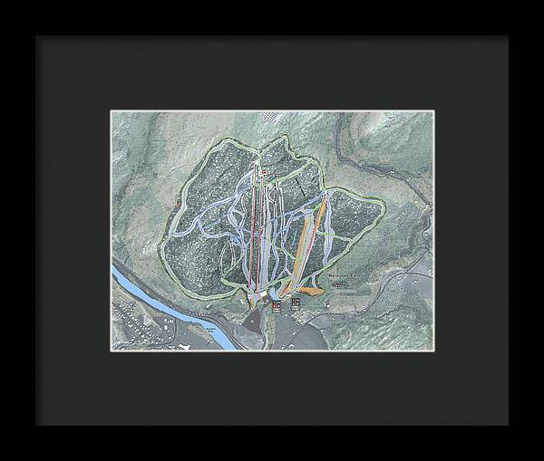 Berkshire East Ski Trail Map - Framed Print - Powderaddicts