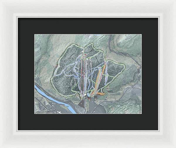 Berkshire East Ski Trail Map - Framed Print - Powderaddicts