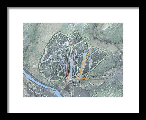 Berkshire East Ski Trail Map - Framed Print - Powderaddicts