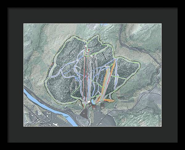 Berkshire East Ski Trail Map - Framed Print - Powderaddicts