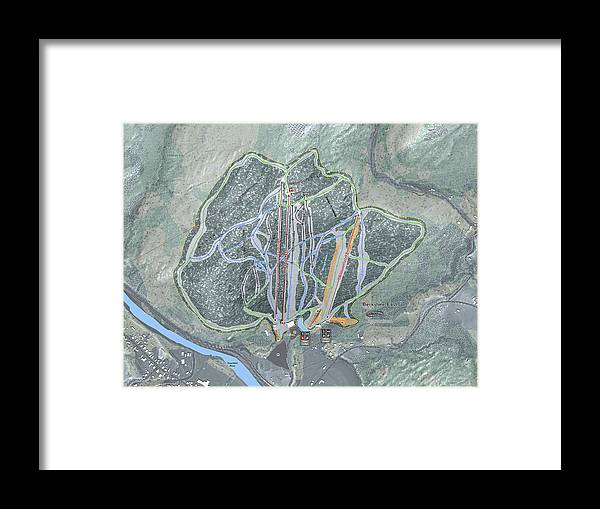 Berkshire East Ski Trail Map - Framed Print - Powderaddicts