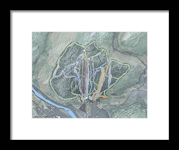 Berkshire East Ski Trail Map - Framed Print - Powderaddicts