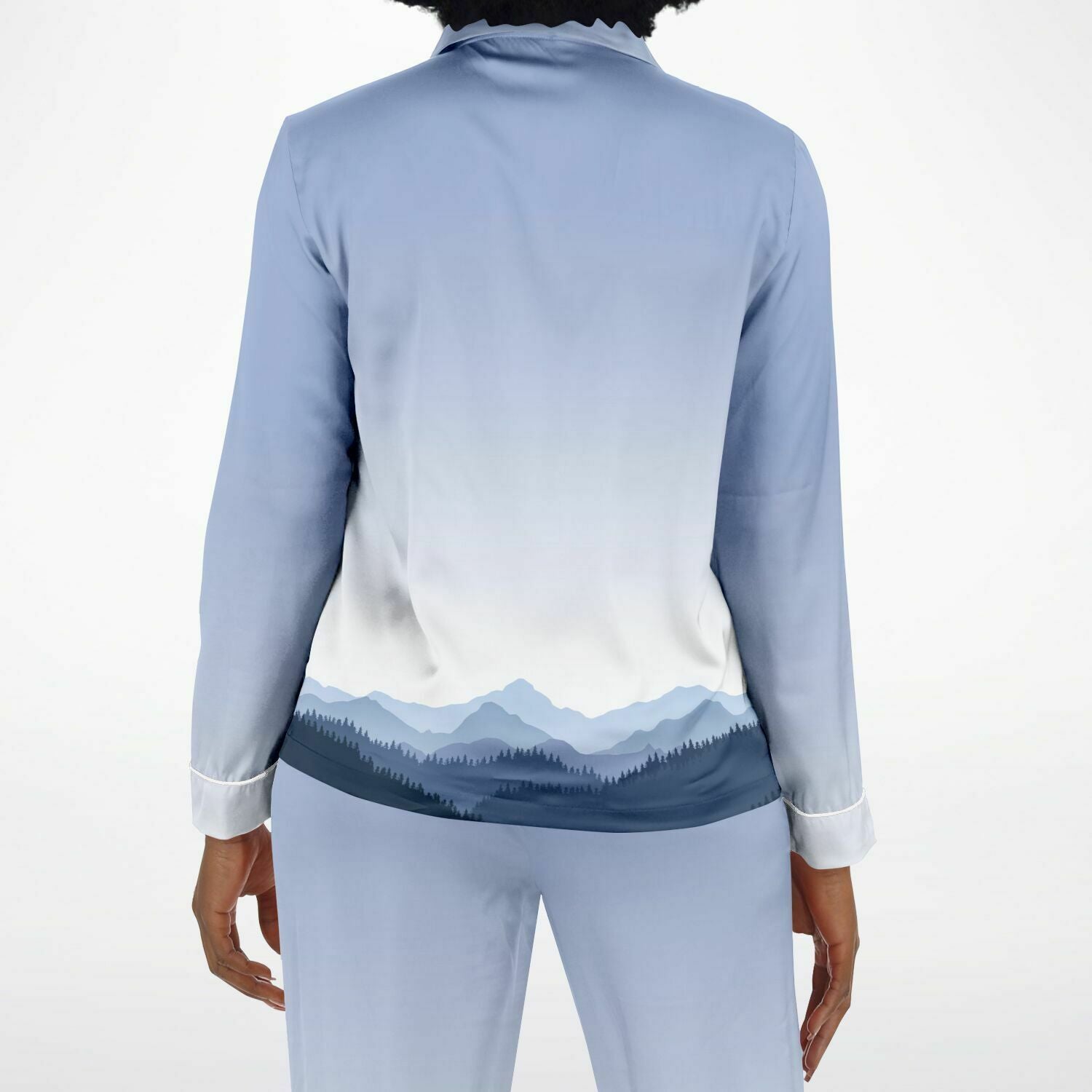 Mountain Gradient Satin Pajamas - Powderaddicts
