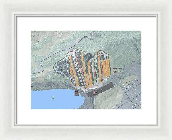 Big Boulder Ski Trail Map - Framed Print - Powderaddicts