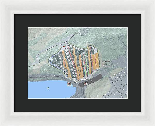 Big Boulder Ski Trail Map - Framed Print - Powderaddicts