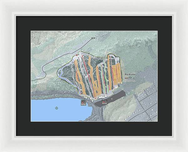 Big Boulder Ski Trail Map - Framed Print - Powderaddicts