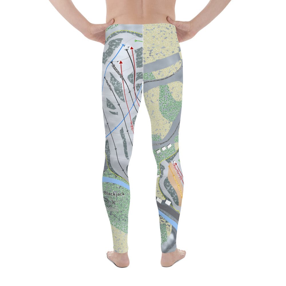 Big Snow BlackJack, Michigan Ski Trail Men's Base Layer Bottom - Powderaddicts