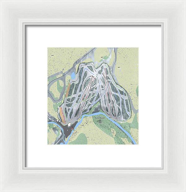 Big Snow BlackJack Ski Trail Map - Framed Print - Powderaddicts