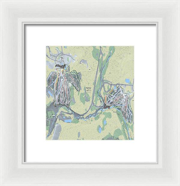 Big Snow Ski Trail Map - Framed Print - Powderaddicts