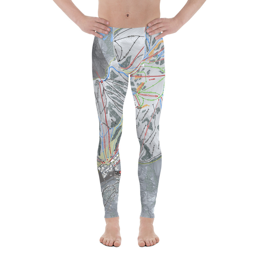 Big Squaw, Maine Ski Trail Map Men's Base Layer Bottom - Powderaddicts