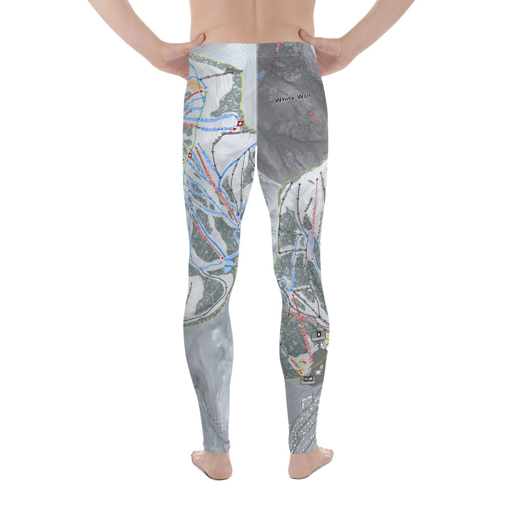Big Squaw, Maine Ski Trail Map Men's Base Layer Bottom - Powderaddicts