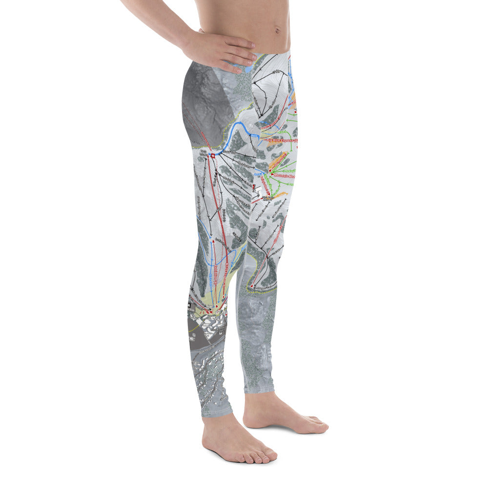 Big Squaw, Maine Ski Trail Map Men's Base Layer Bottom - Powderaddicts