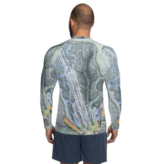 Bigrock Mountain, Maine Ski Trail Map Men's Base Layer Top - Powderaddicts