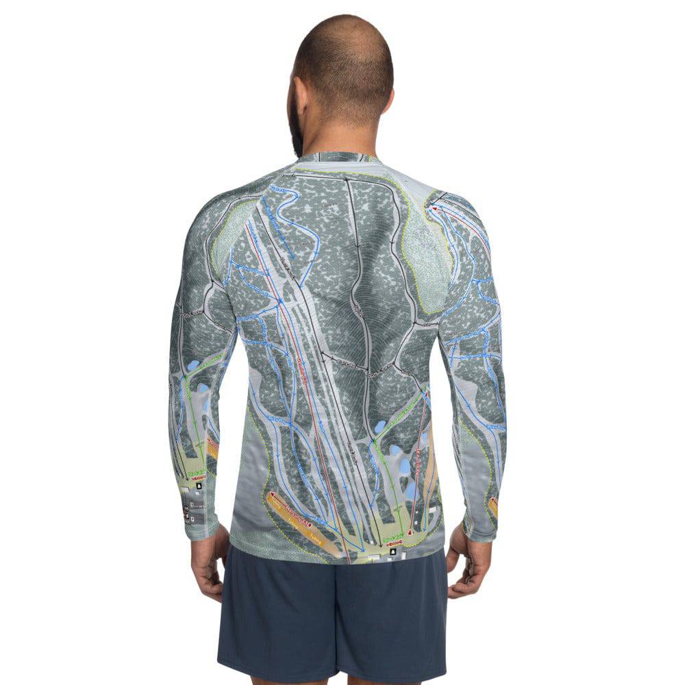Bigrock Mountain, Maine Ski Trail Map Men's Base Layer Top - Powderaddicts