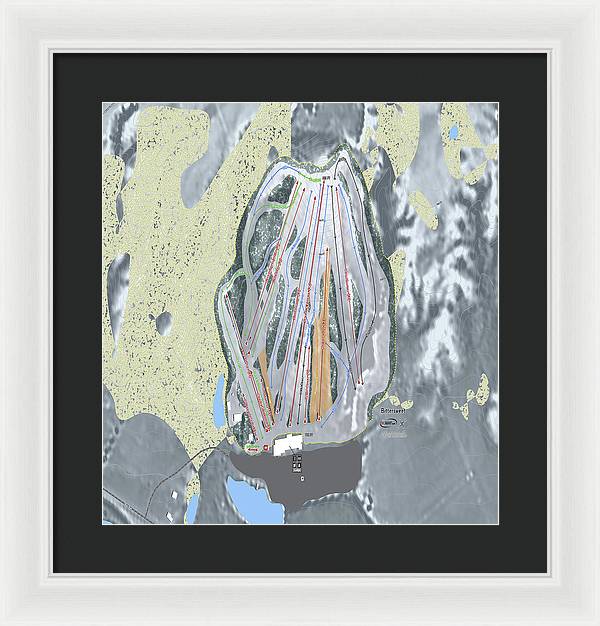 Bittersweet Ski Trail Map - Framed Print - Powderaddicts