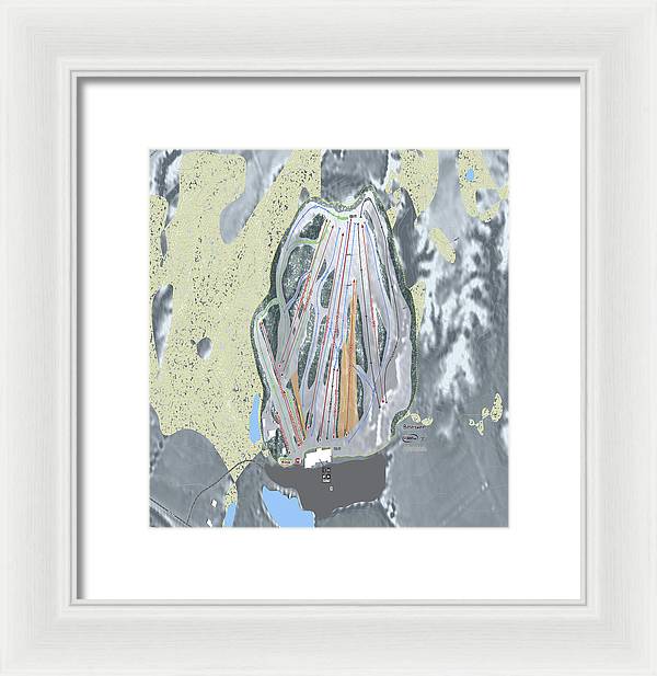 Bittersweet Ski Trail Map - Framed Print - Powderaddicts