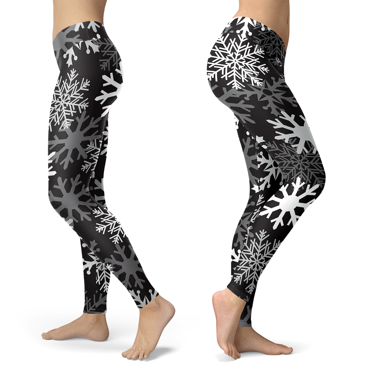 Black and White Snow Leggings - Powderaddicts