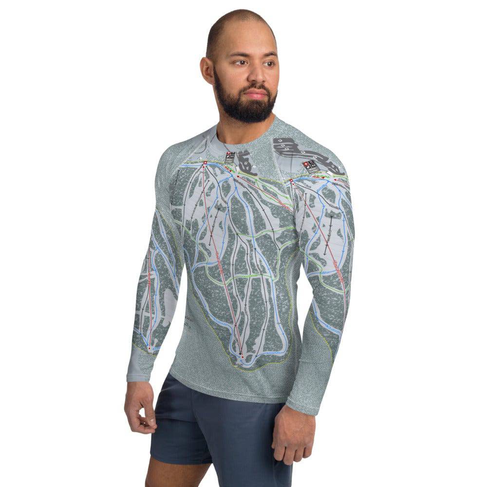 Blacktail, Montana Ski Trail Map Men's Base Layer Top - Powderaddicts
