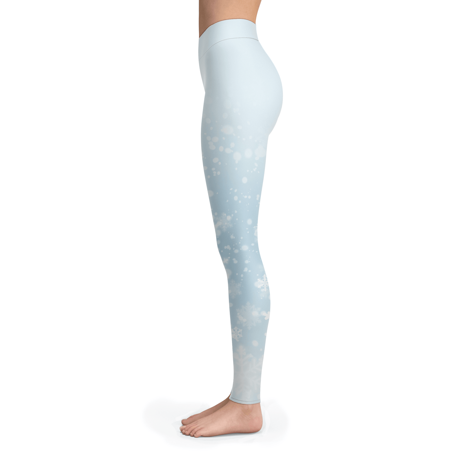 Blue and White Snow Leggings - Powderaddicts